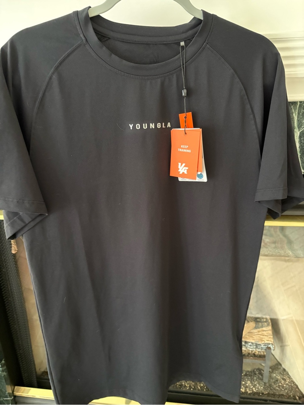 YoungLA Black Short-Sleeve Compression Performance Tee
